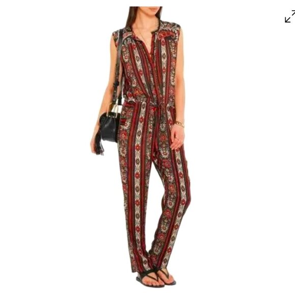 Isabel Marant Etoile Tad Floral Print Jumpsuit Size 2 / Medium - Picture 1 of 14
